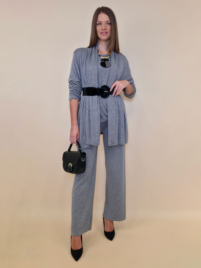 Kardigan 44 Creswell - jersey UN - gray