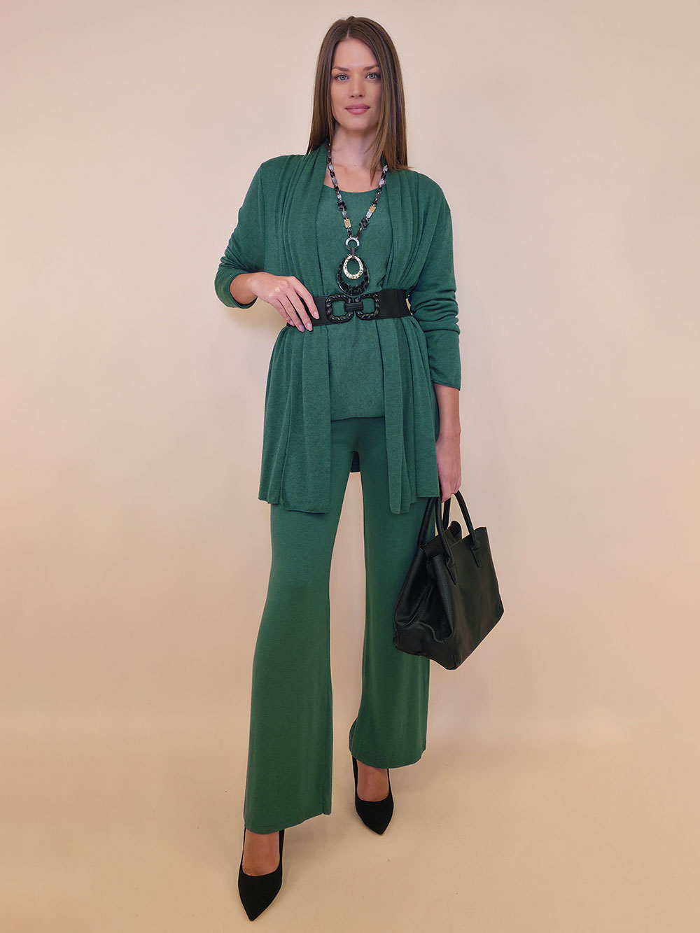 Kardigan 44 Creswell - jersey UN - b.green