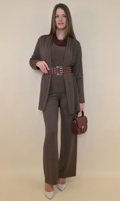 Kardigan 44 Creswell - jersey UN - brown
