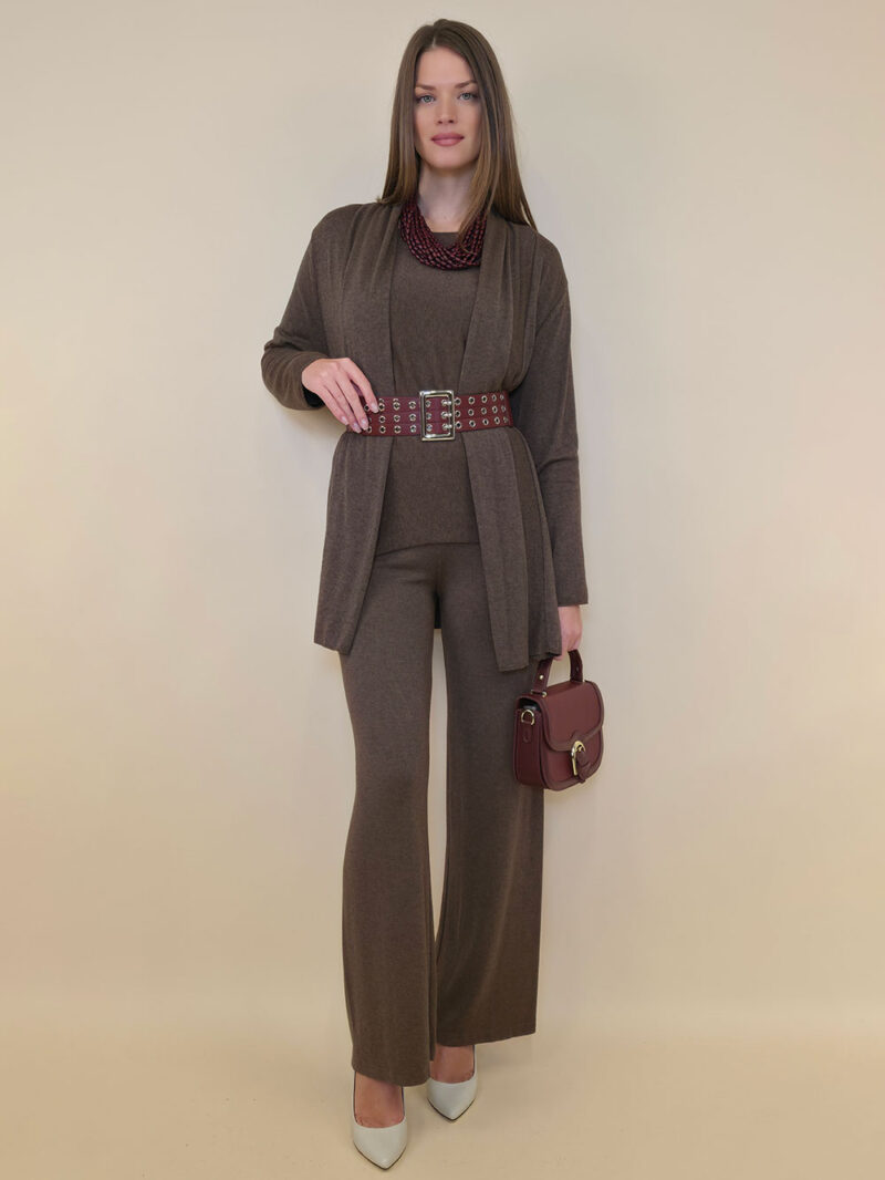 Kardigan 44 Creswell - jersey UN - brown