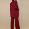 Kardigan 44 Creswell - jersey UN - d.red