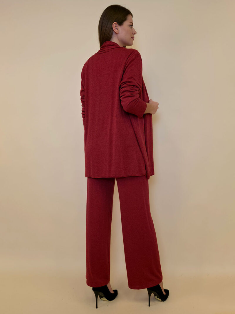 Kardigan 44 Creswell - jersey UN - d.red