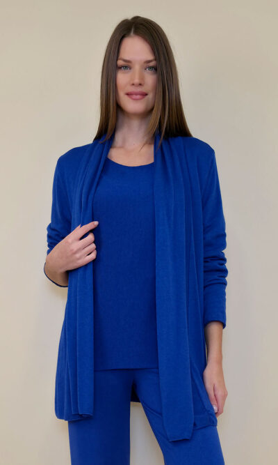 Kardigan 44 Creswell - jersey UN - royal