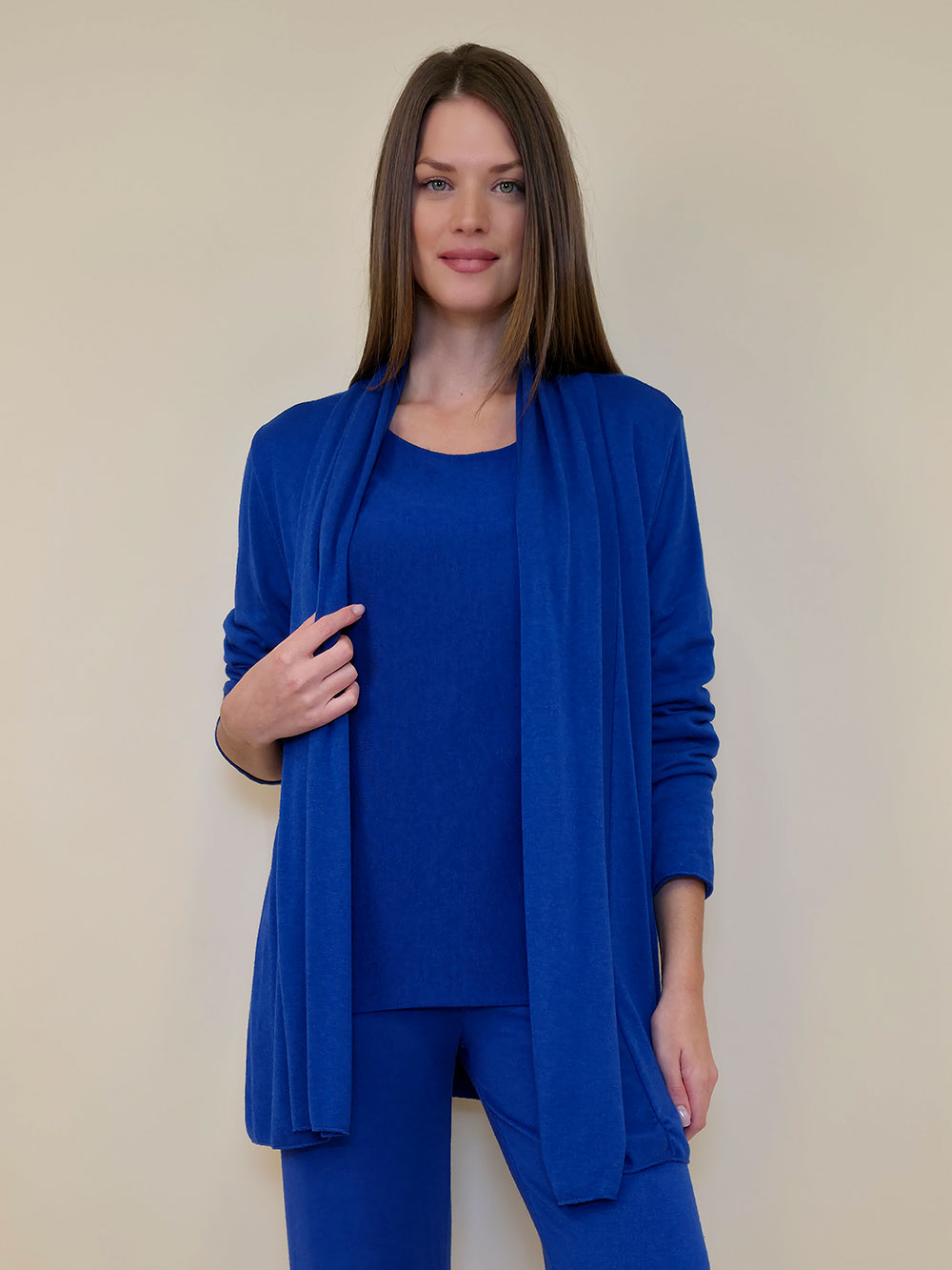 Kardigan 44 Creswell - jersey UN - royal