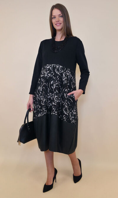 Haljina 60 Astoria - felpa/ecco leather/Baroque - black