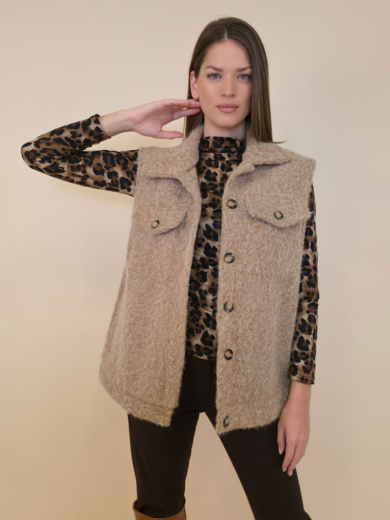 Jakna 48 Cannon - jersey mohair b.r. - camel