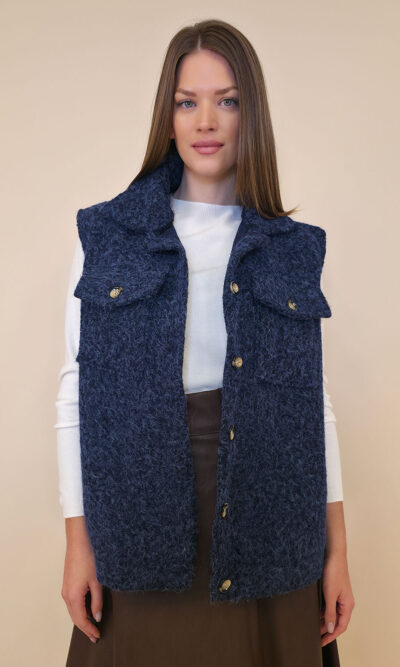 Jakna 48 Cannon - jersey mohair b.r. - navy