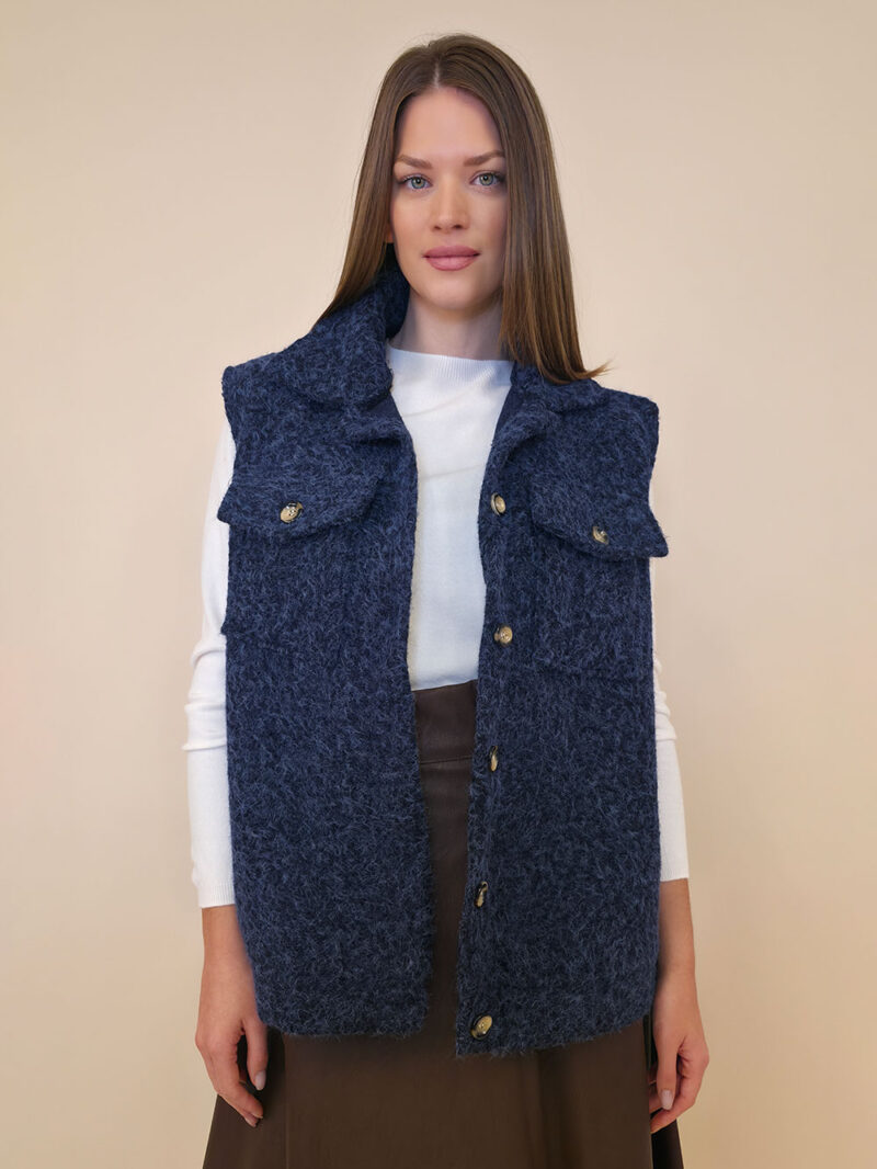 Jakna 48 Cannon - jersey mohair b.r. - navy