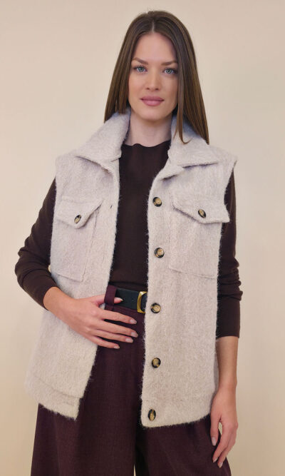 Jakna 48 Cannon - jersey mohair b.r. - beige