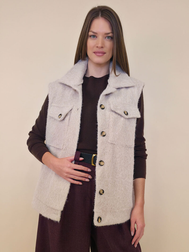 Jakna 48 Cannon - jersey mohair b.r. - beige