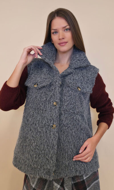 Jakna 48 Cannon - jersey mohair b.r. - grey