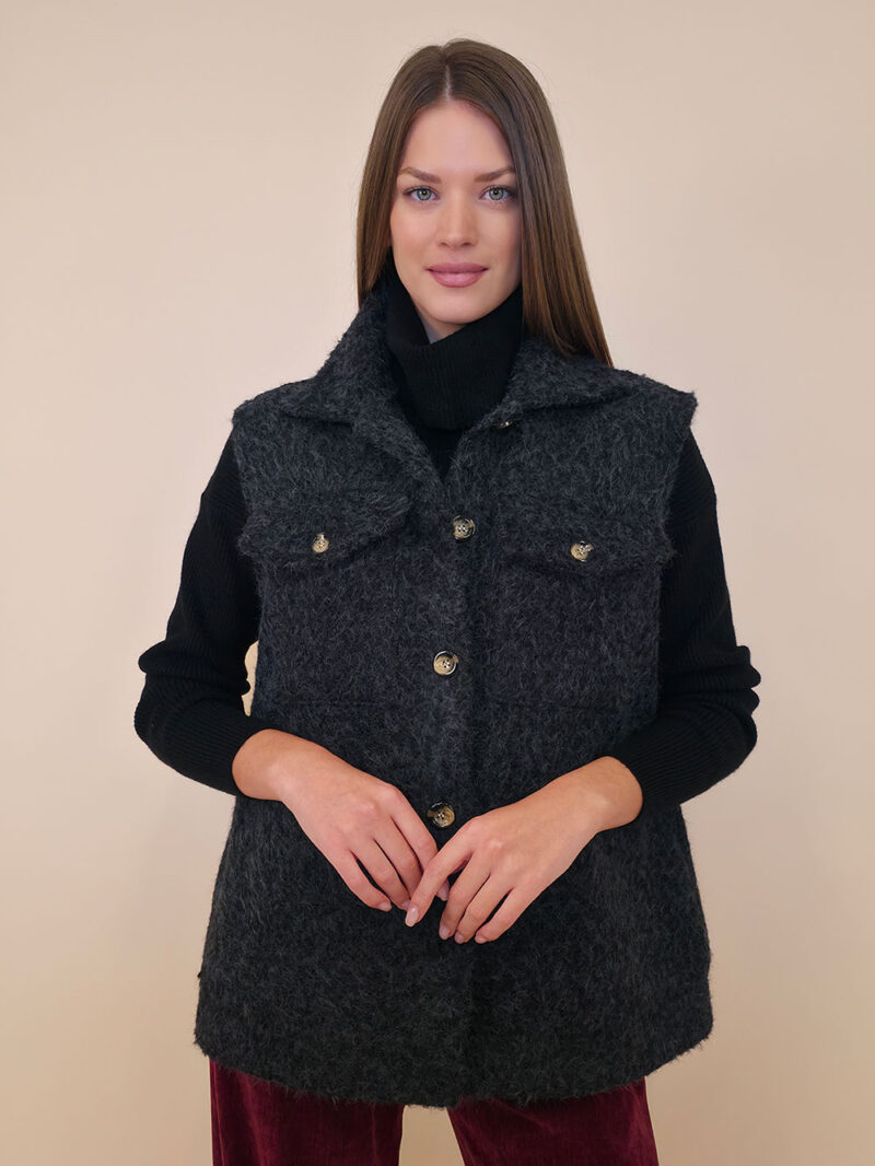 Jakna 48 Cannon - jersey mohair b.r. - black