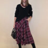 Suknja 34 Tahoe - jersey print tartan kocka - burgundy