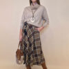 Suknja 34 Tahoe - jersey print tartan kocka - camel