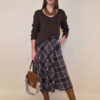 Suknja 34 Tahoe - jersey print tartan kocka - brown