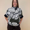 Pulover 64 Clarkson - plt Big White Floral - military