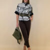 Pulover 64 Clarkson - plt Big White Floral - military