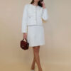 Jakna 60 Bennet - jersey UN ciniglia - white