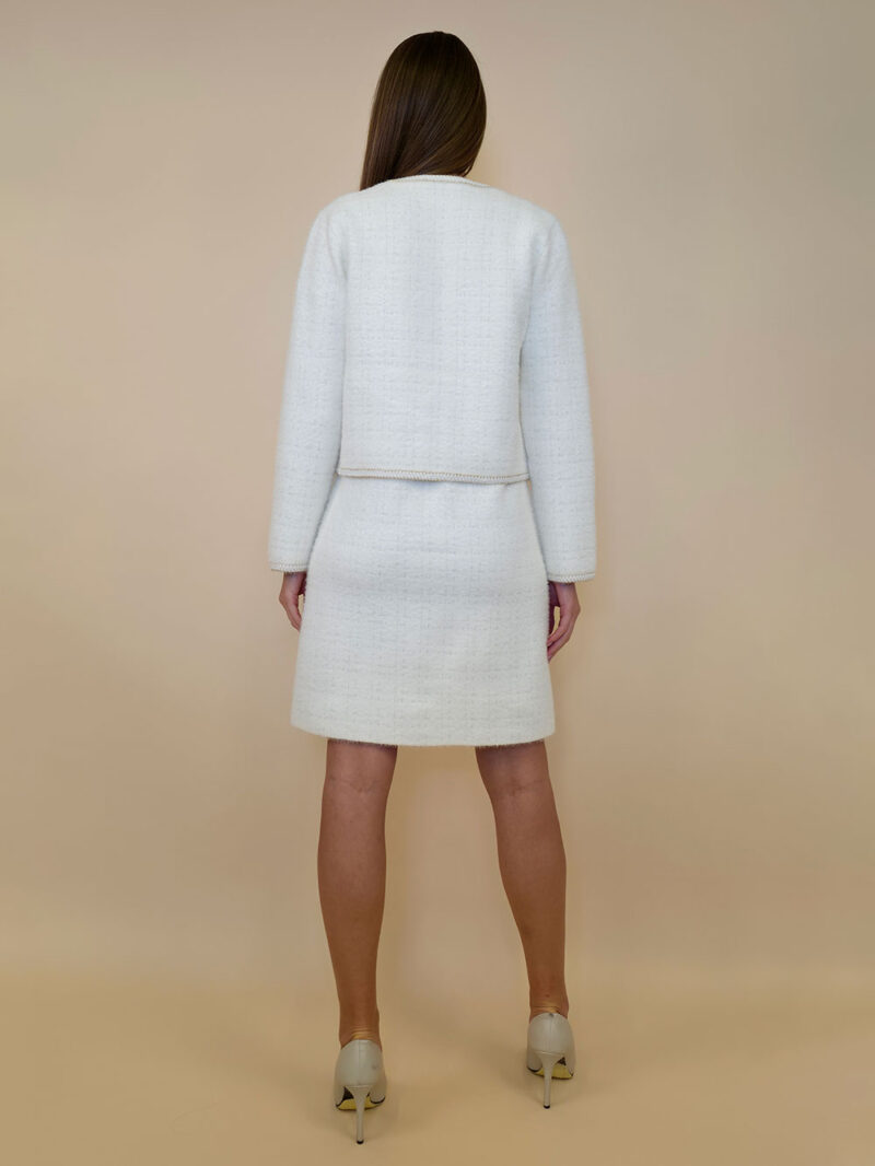 Jakna 60 Bennet - jersey UN ciniglia - white