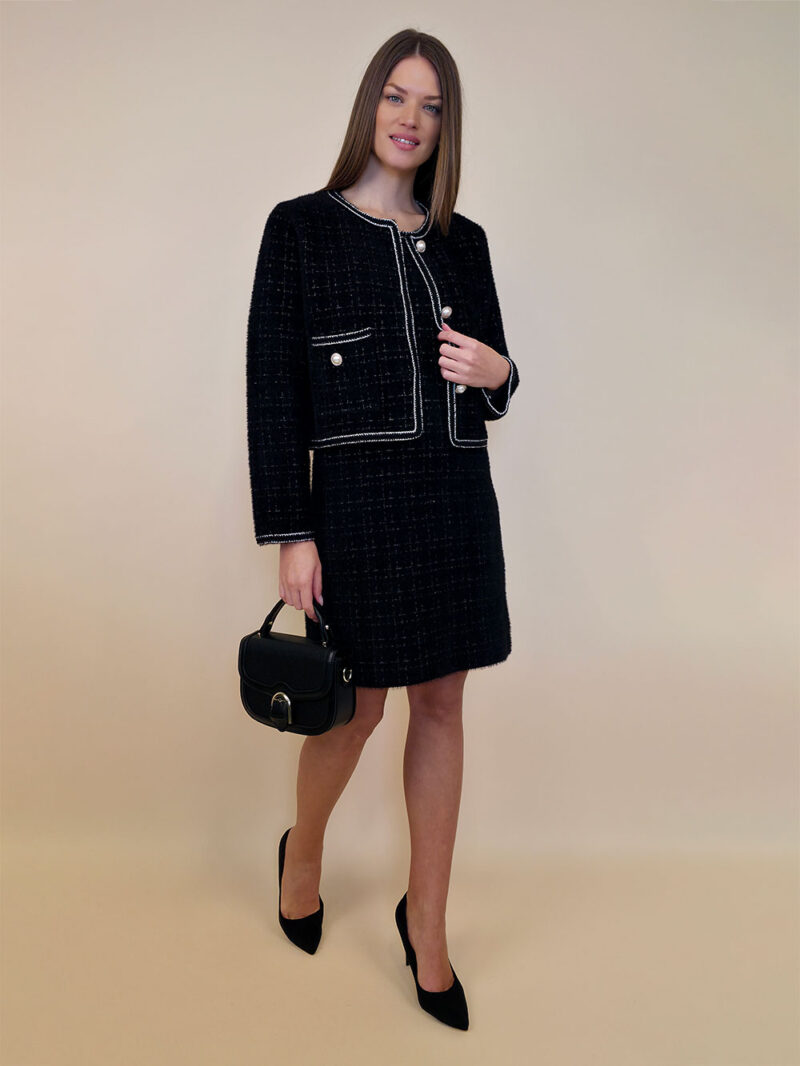 Jakna 60 Bennet - jersey UN ciniglia - black