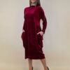 Haljina 48 Saga - velvet - burgundy