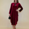 Haljina 48 Saga - velvet - burgundy