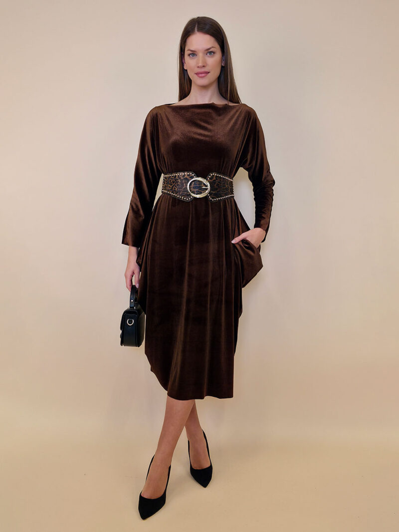 Haljina 48 Saga - velvet - coffee