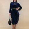 Haljina 48 Saga - velvet - navy