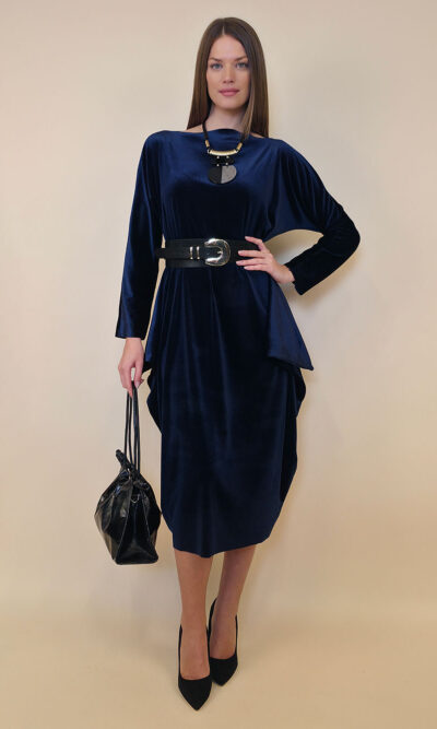 Haljina 48 Saga - velvet - navy
