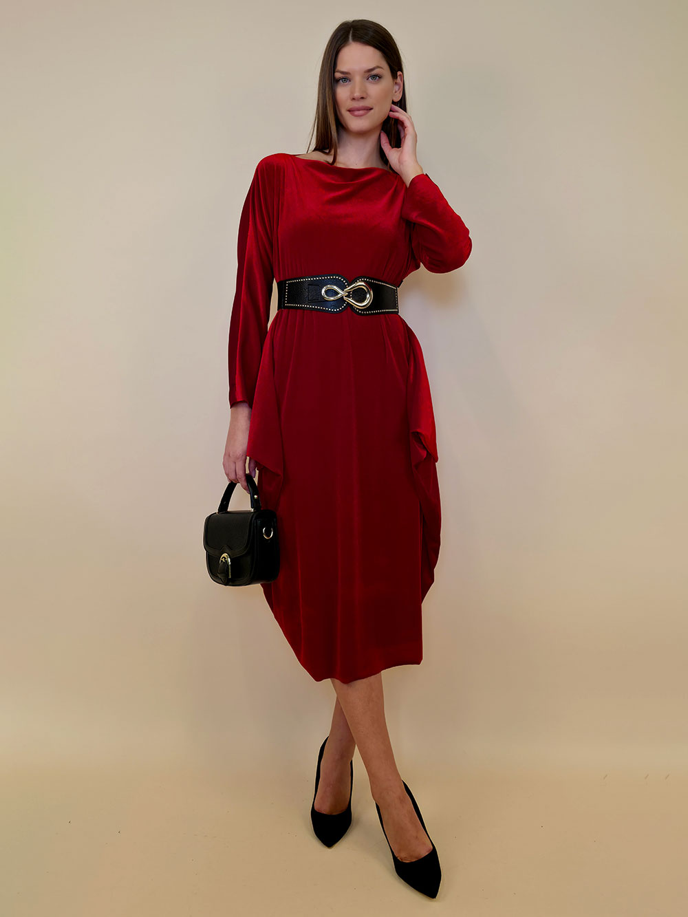 Haljina 48 Saga - velvet - red