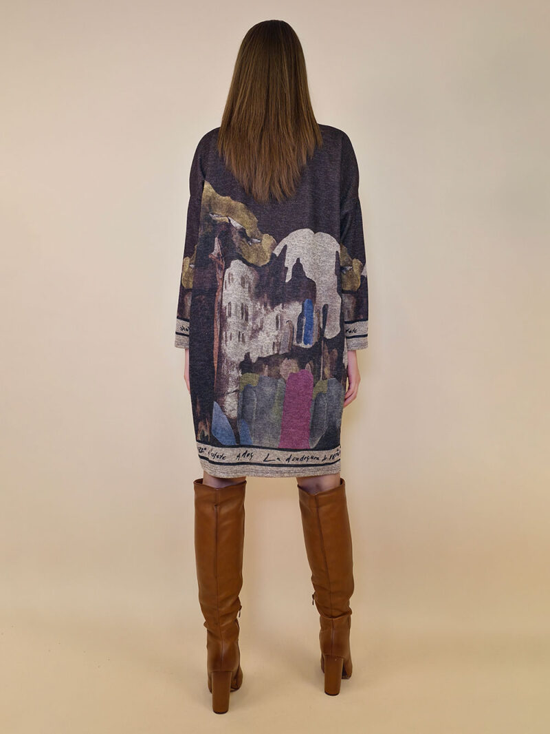 Haljina 40 Verdel - jersey print - Positano brown