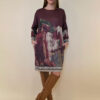 Haljina 40 Verdel - jersey print - Positano burgundy