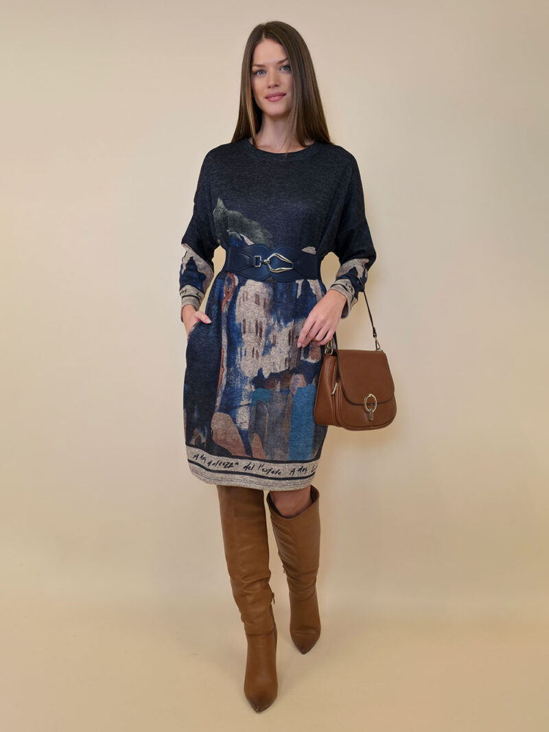 Haljina 40 Verdel - jersey print - Positano navy