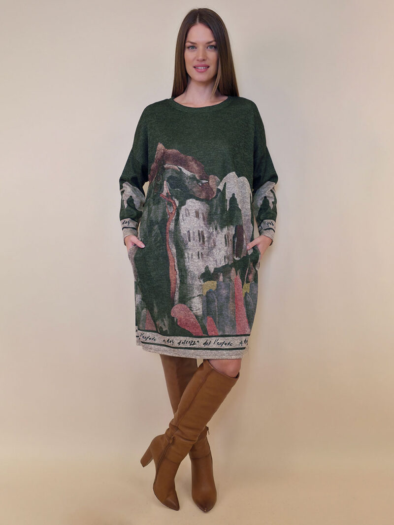 Haljina 40 Verdel - jersey print - Positano military