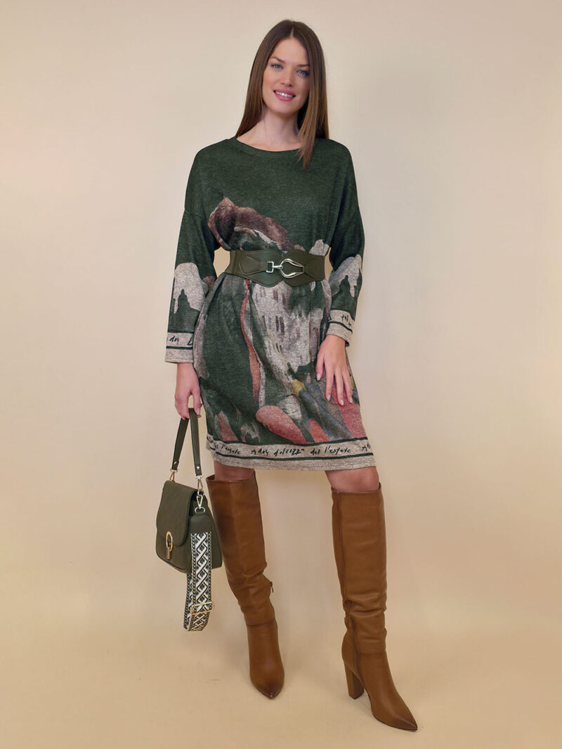 Haljina 40 Verdel - jersey print - Positano military