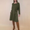 Haljina 52 Beatrice - jersey UN - pojas bok - military