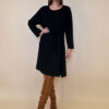 Haljina 52 Beatrice - jersey UN - pojas bok - black