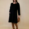 Haljina 52 Beatrice - jersey UN - pojas bok - black