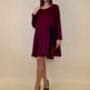 Haljina 55 Bristow - jersey UN šljokice umetak - burgundy