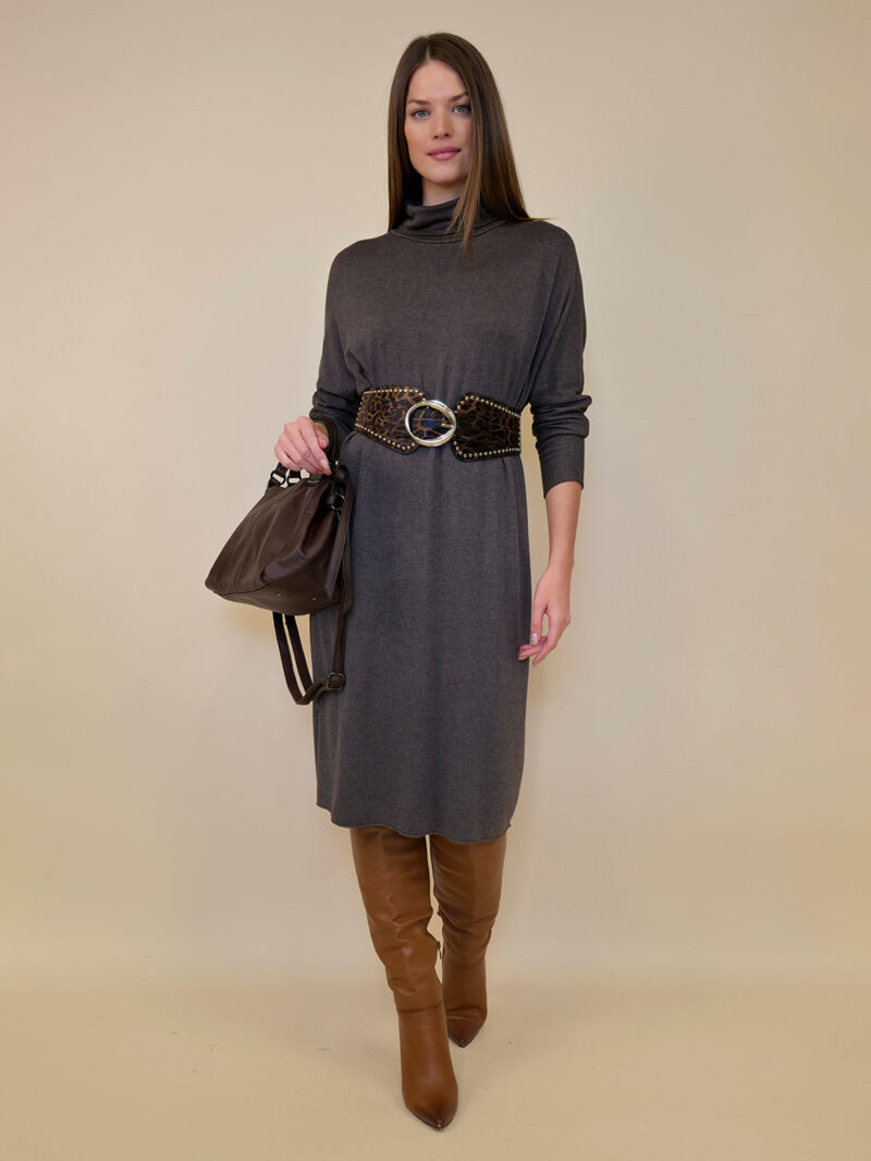 Haljina 46 Lorton - jersey UN dolčevita - brown