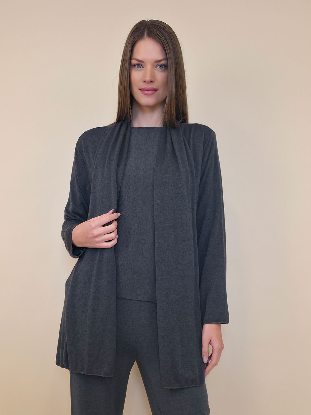 Kardigan 44 Creswell - antracit - Slika 2