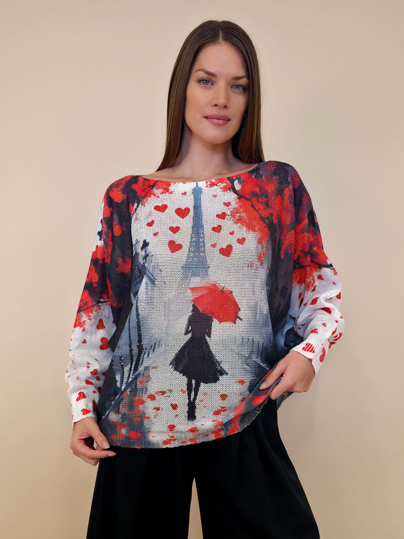 Pulover 28 La Jolla - plt - Black Red Paris