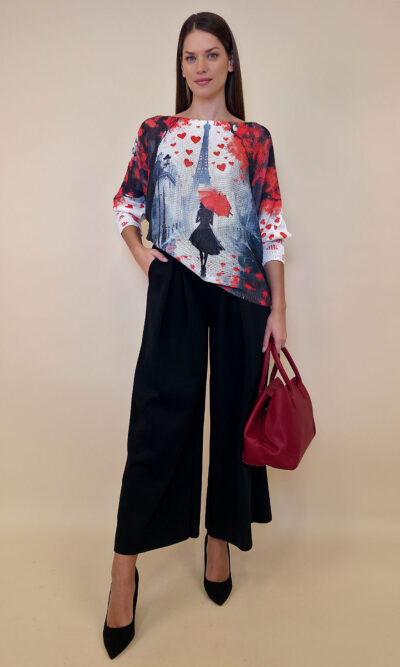 Pulover 28 La Jolla - plt - Black Red Paris