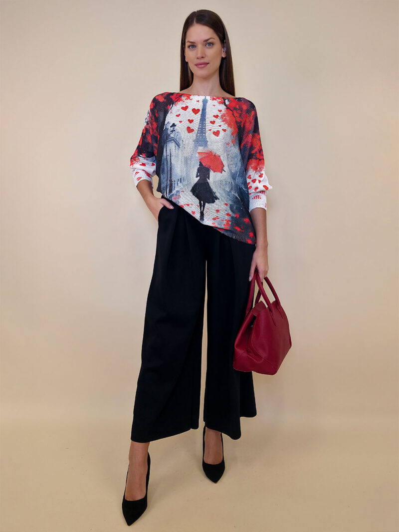 Pulover 28 La Jolla - plt - Black Red Paris