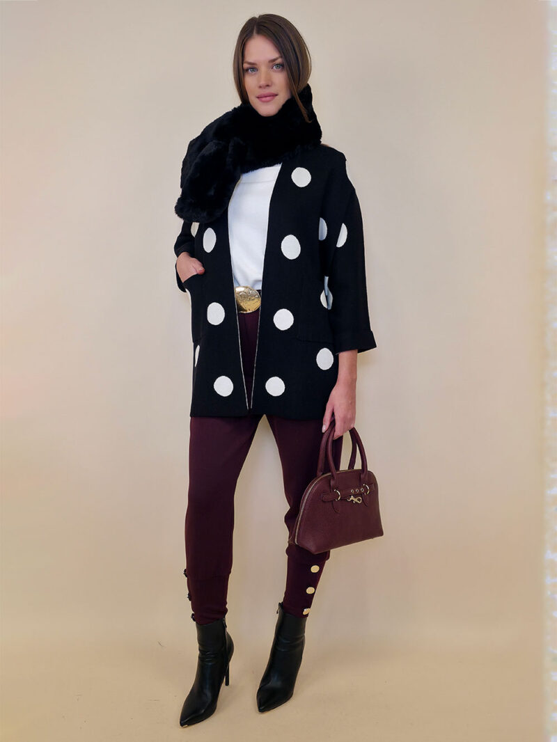 Kardigan 44 Algoma - jersey Tufne - black