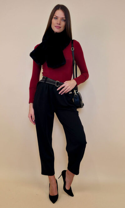 Hlače 48 Tracy - jersey UN privjesak torbica - black