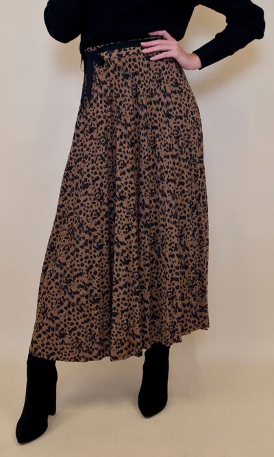 Suknja 64 Sephora - jersey print flock camel/black bow