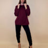 Tunika 44 Spencer - jersey UN visoki ovratnik/vezica - burgundy