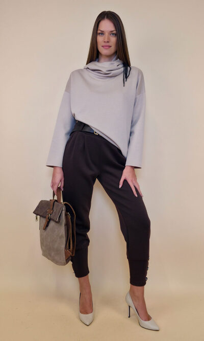 Tunika 44 Spencer - jersey UN visoki ovratnik/vezica - beige