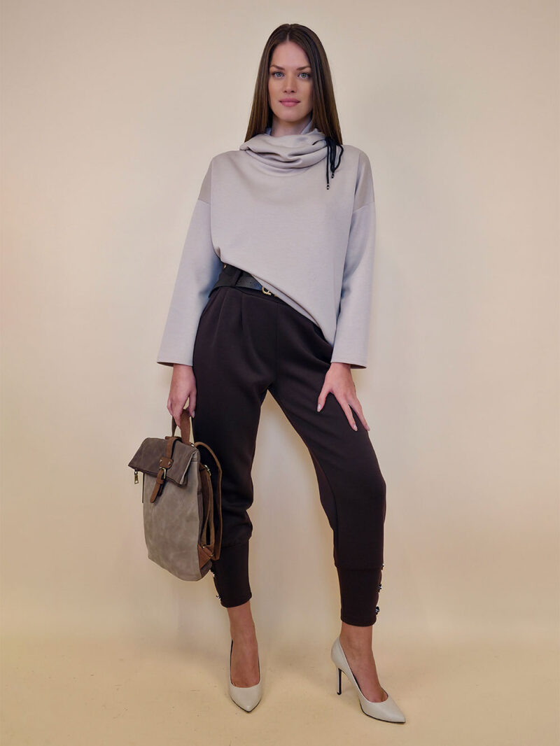 Tunika 44 Spencer - jersey UN visoki ovratnik/vezica - beige